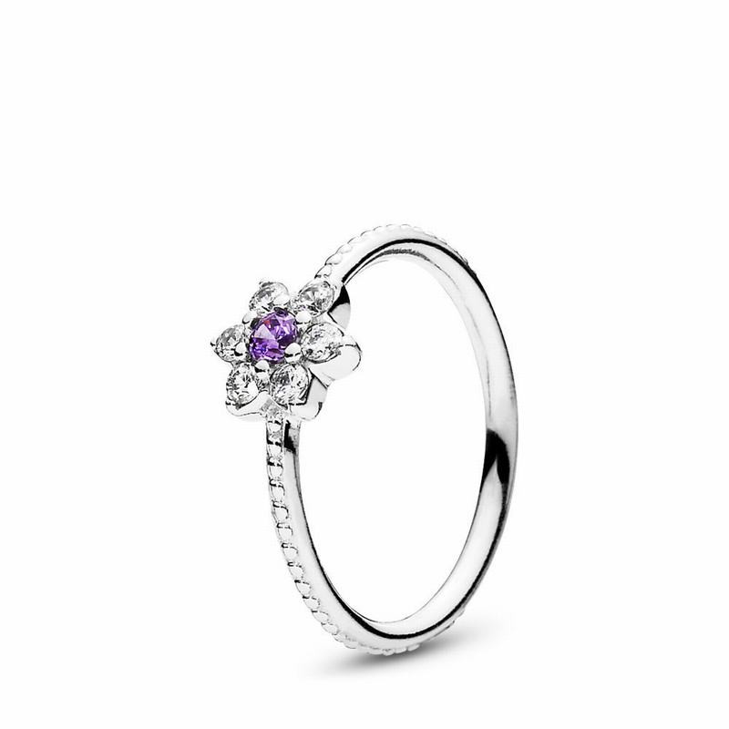 Anillos Apilables Pandora Forget Me Not Argint/Violet (0RBZxvLb)